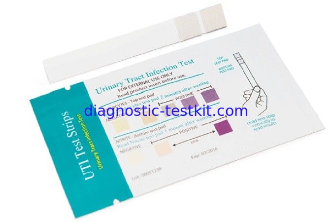 Rapid Diagnostic Test Kits Urinary Tract Infection Test Strips For Detecting Leukocytes / Nitrites