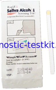 CE FDA Standard Disposable Alcohol Test Kit 30 Seconds - 2 Mins Read Time